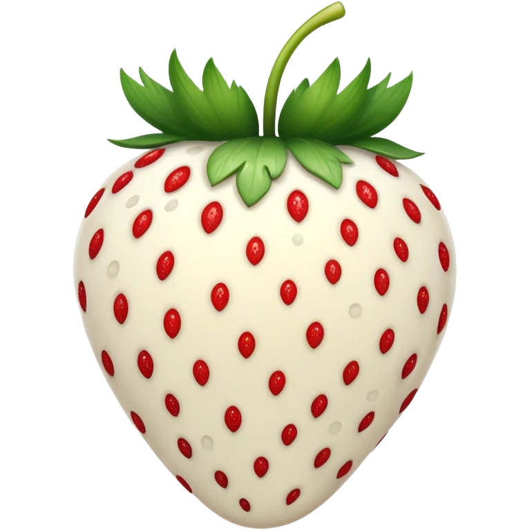 a white strawberry emoji