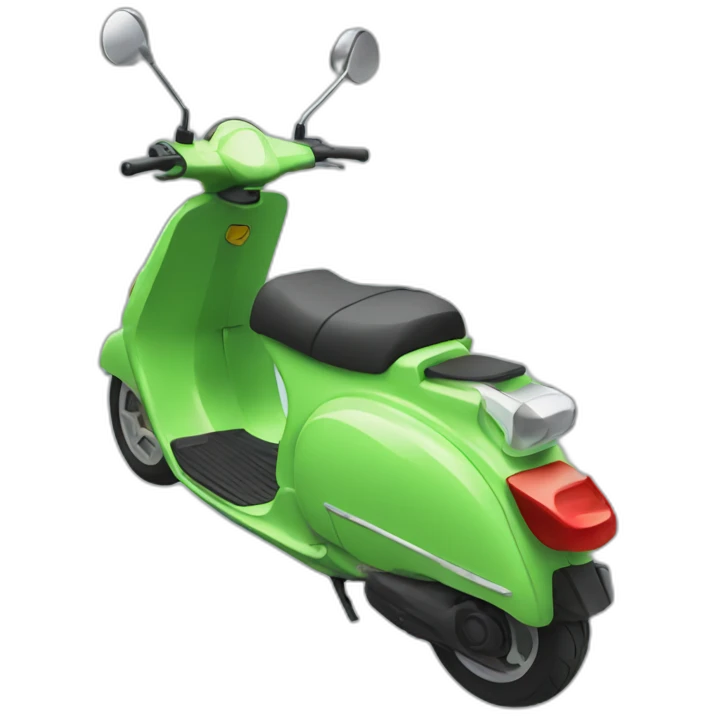 a scooter hit by a car emoji