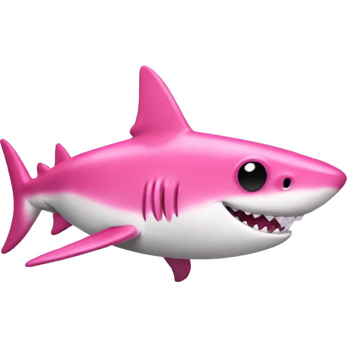 Pink shark with sunglasses emoji