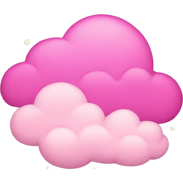 Pink clouds and stars emoji