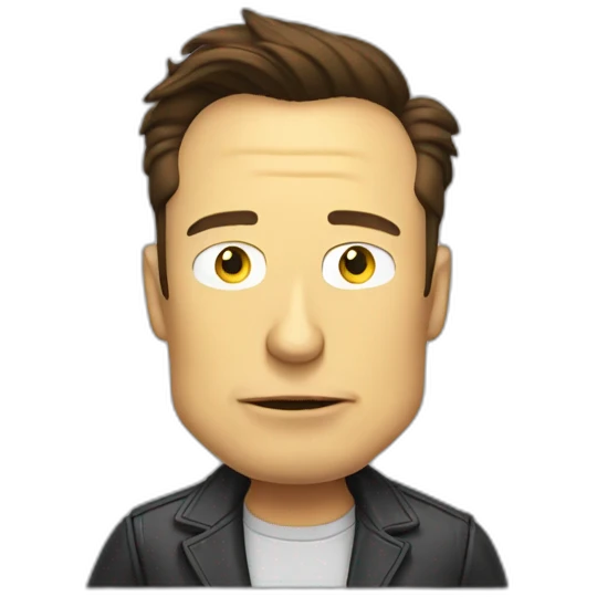 Elon musk version simpson emoji