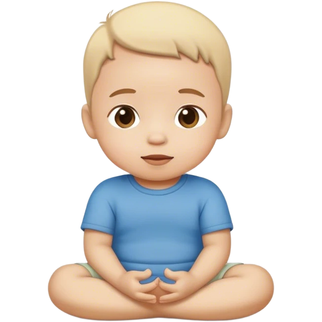 Ребенок двух лет сидит на попе  emoji