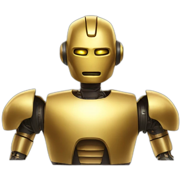 Golden robot emoji