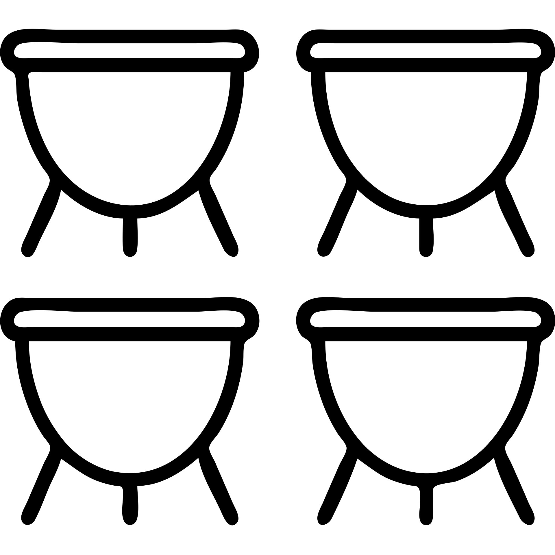 a set of four timpani drums, outlined icon style emoji