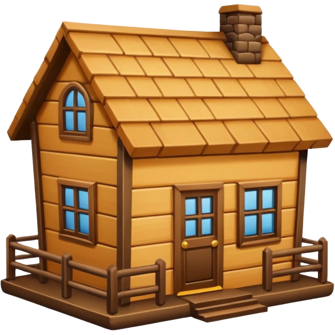 wood house emoji
