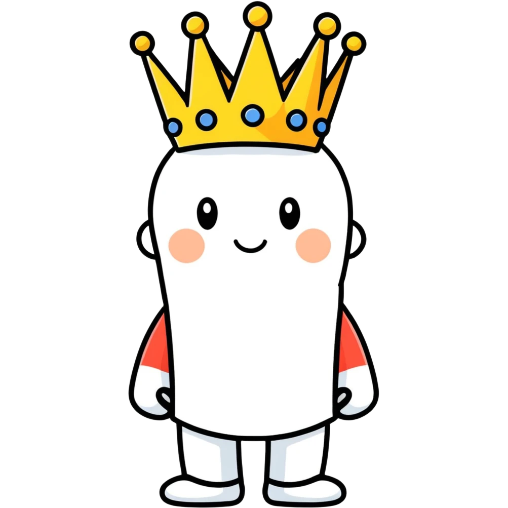 Wearing a crown emoji