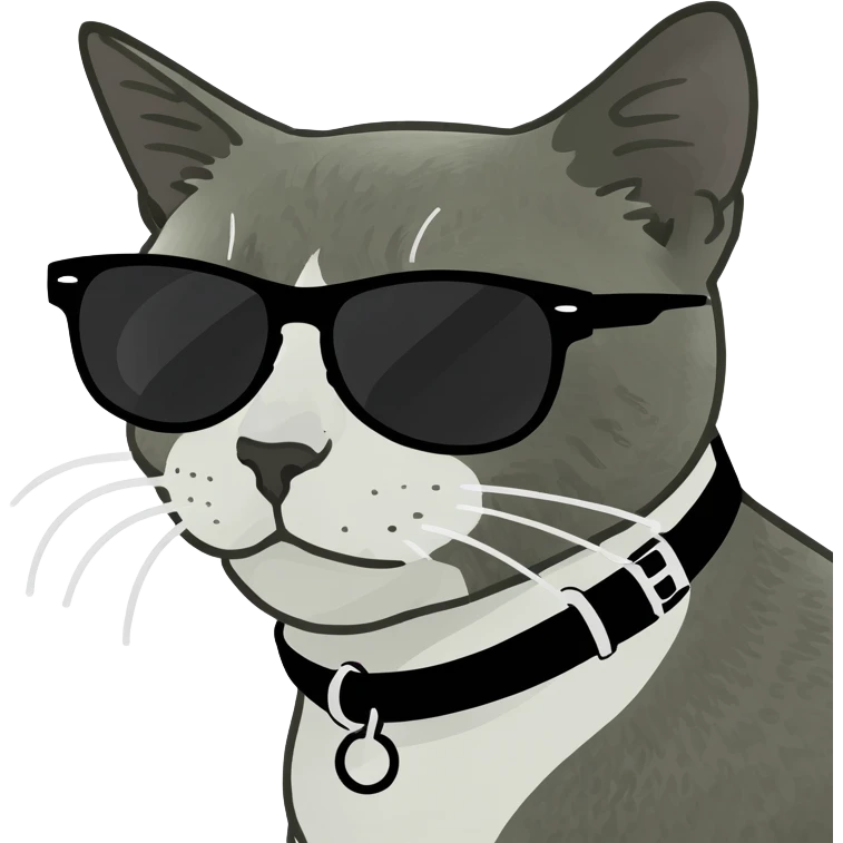 Cat with sunglasses emoji