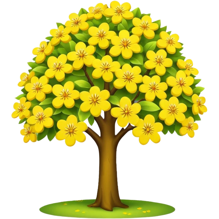 yellow blossom tree emoji