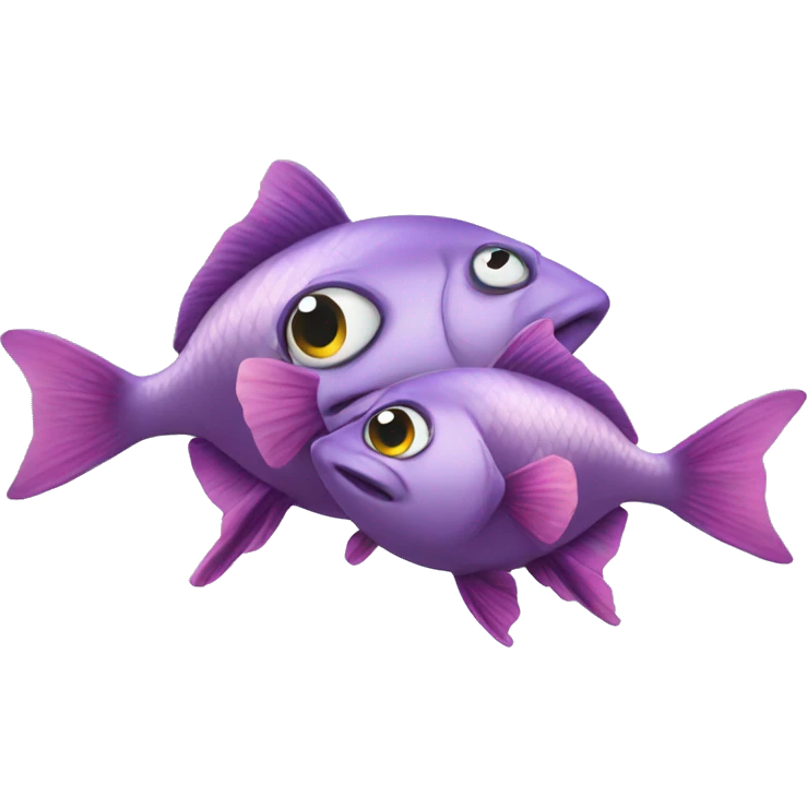 Three fishes in a row emoji
