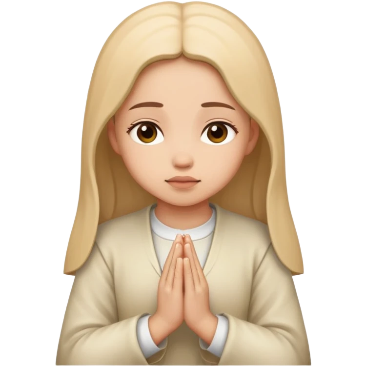 Girl praying emoji