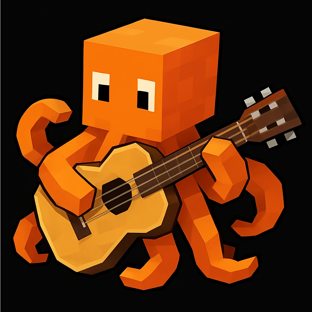 octopus playing guitar emoji