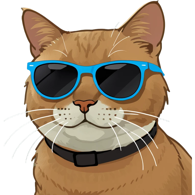 Cat with sunglasses emoji