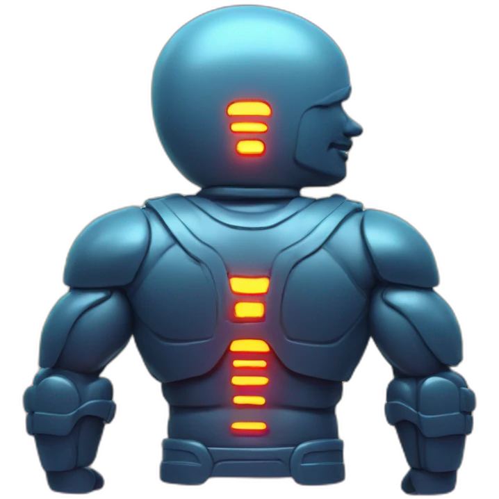 Masculinity Juicy big caboose-neon sign style  emoji