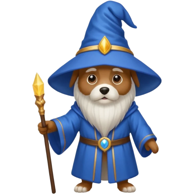 Dog wizard emoji