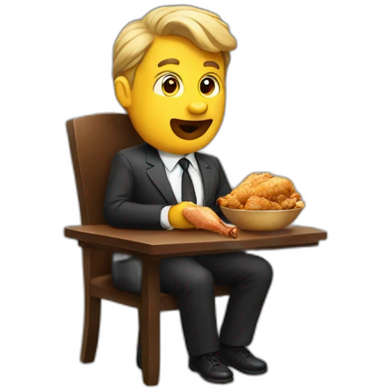  boss eating chicken emoji