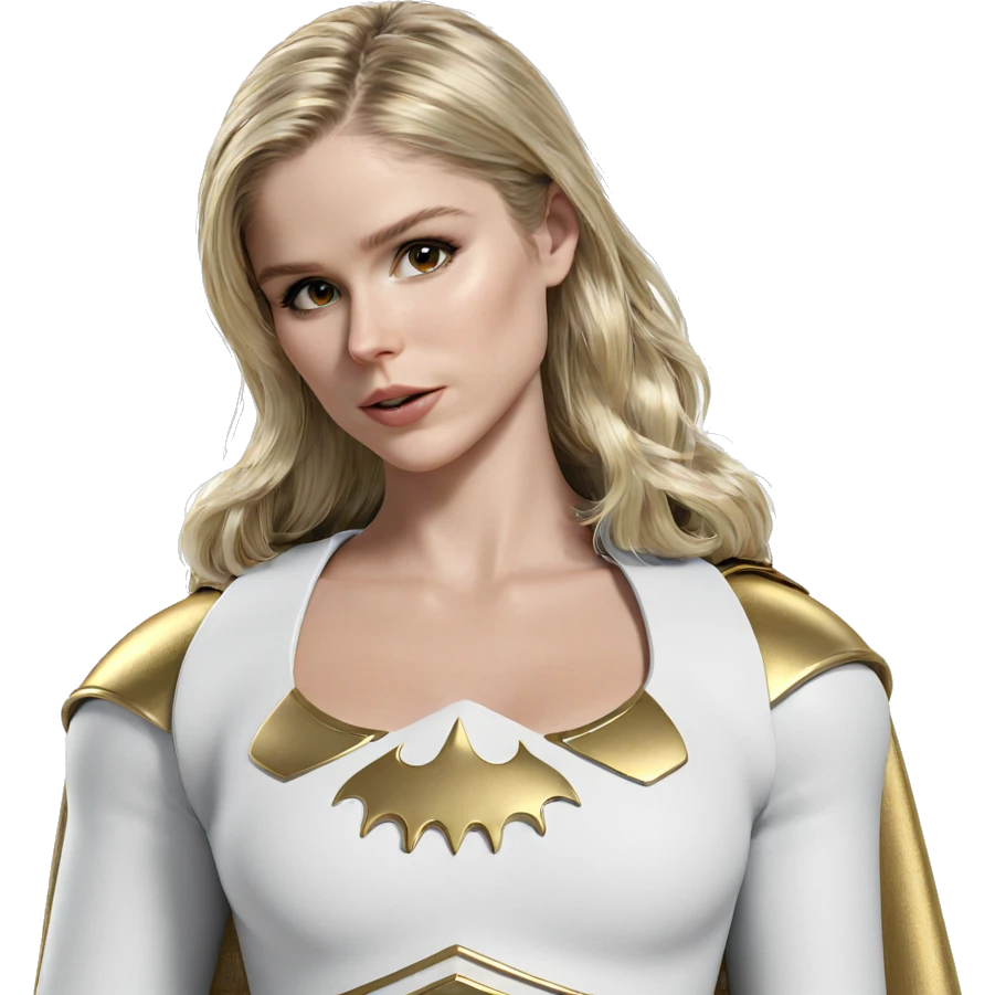 blonde girl in armor cape emoji