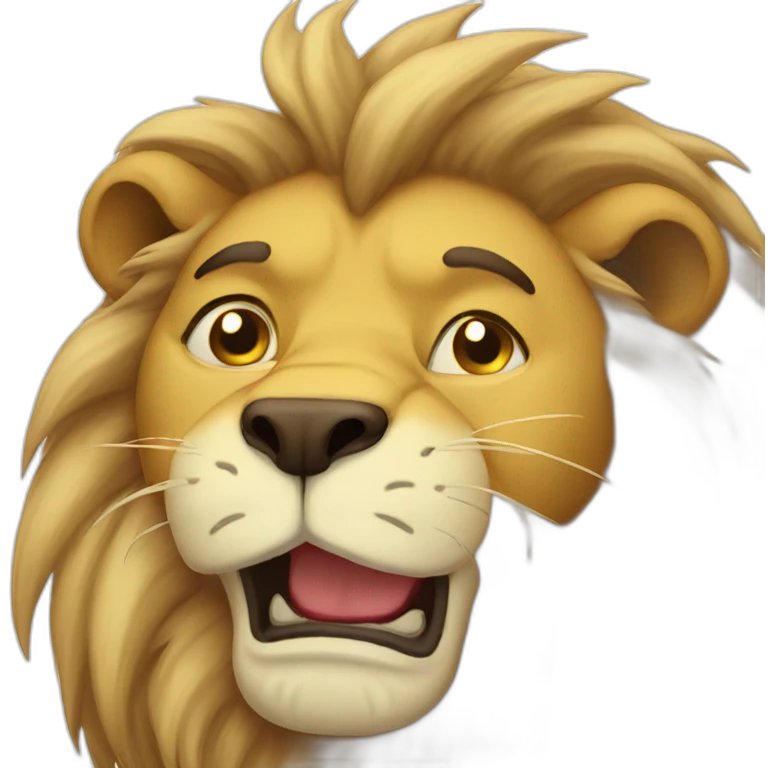 sad lion cry emoji