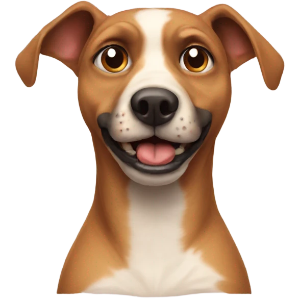 Ugly dog with mom emoji