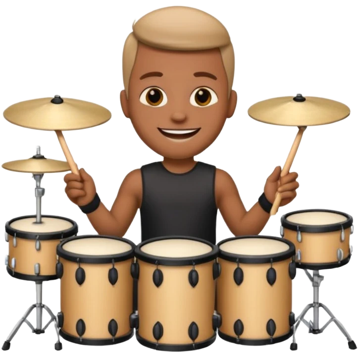 emoji person drummer at drum kit emoji