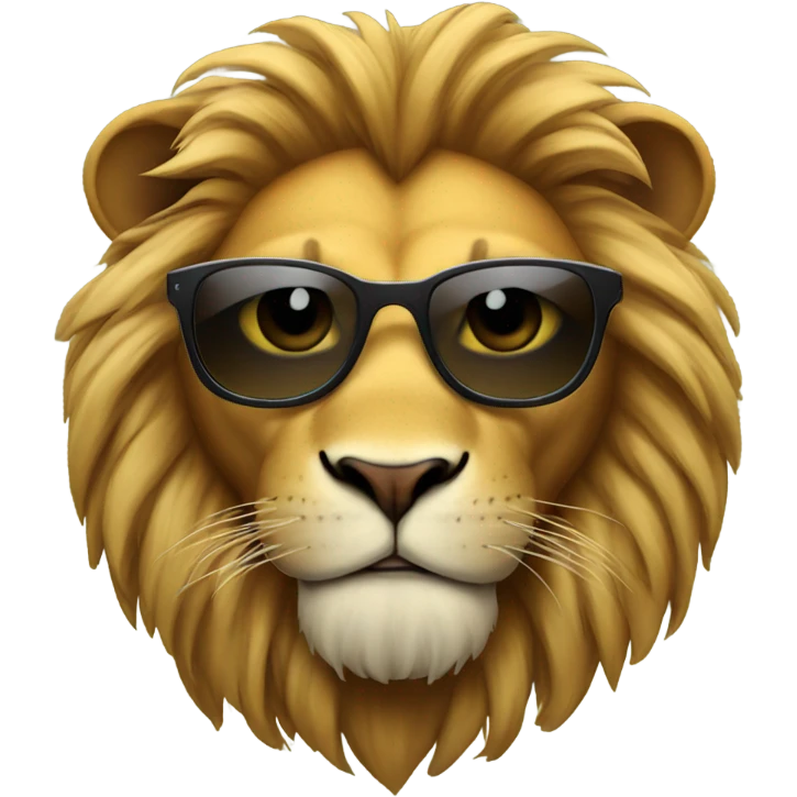 Lion wearing sunglasses emoji