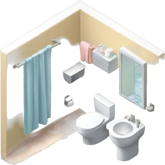 isometric bathroom emoji