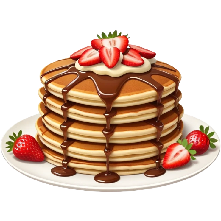Nutella strawberry pancake emoji