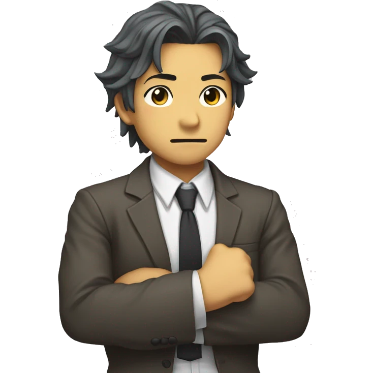 Shinzou wo sasageyo fist on chest emoji