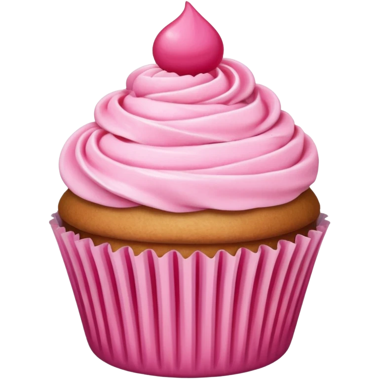 Cupcake with pink icing emoji