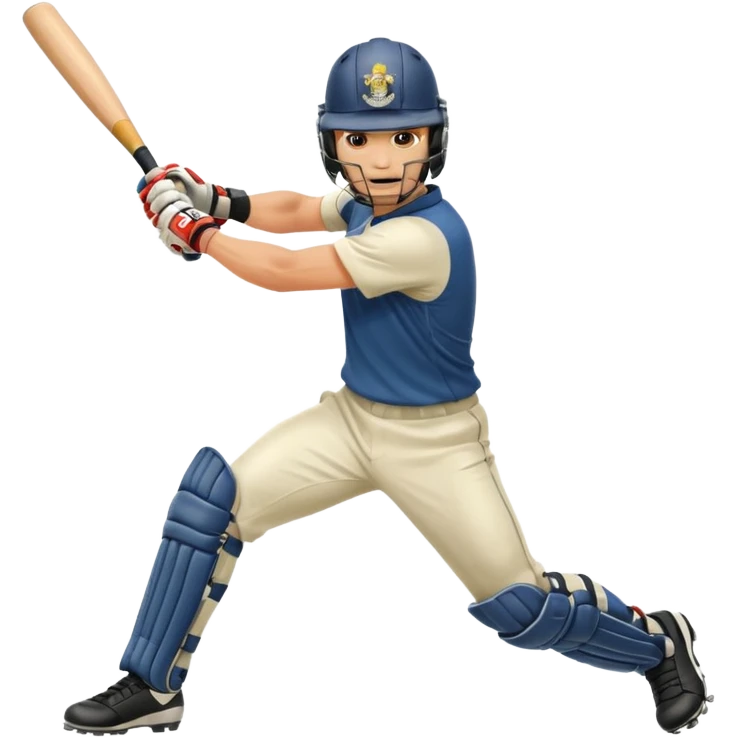 Batsmen playing a front foot shot emoji