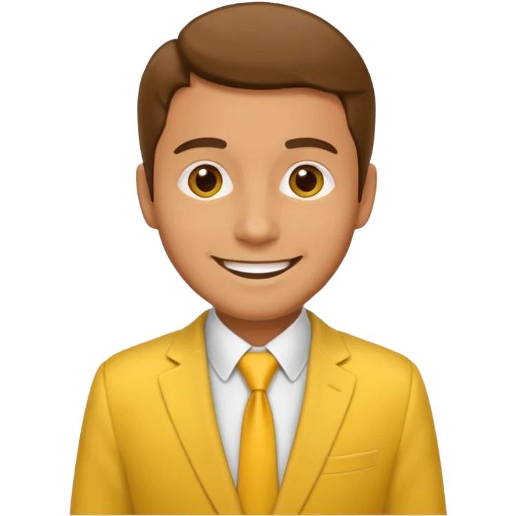 man wearing yellow suit  emoji