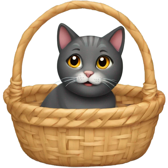 Cat in a basket emoji