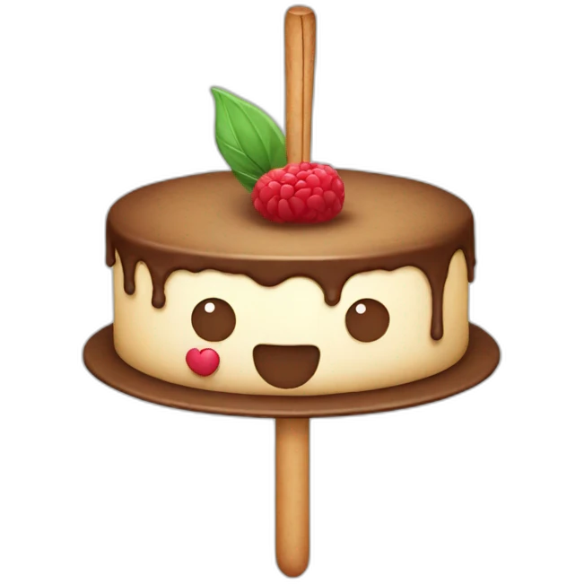 cake and stick emoji