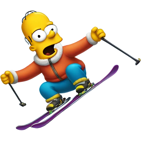 simpson skiing emoji