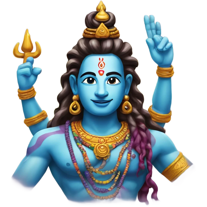 colorful hindu god shiva emoji