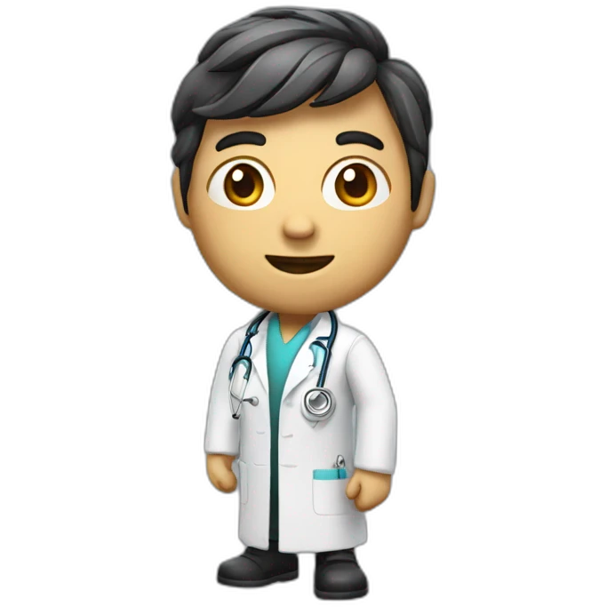 Doctor 3D character emoji