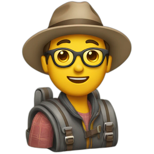 Traveling with interest emoji