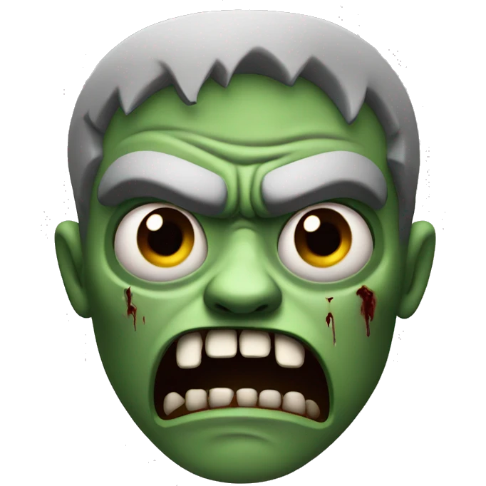 Angry zombie emoji