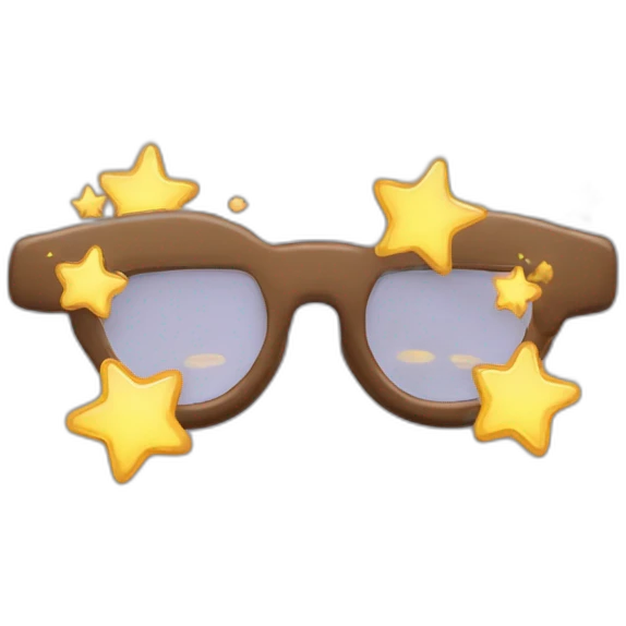 caca rosde avec des étoiles qui brille comme des arcs en ciel emoji