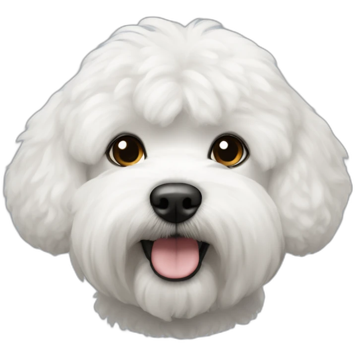 bichon-havanais-black-half-white-head emoji