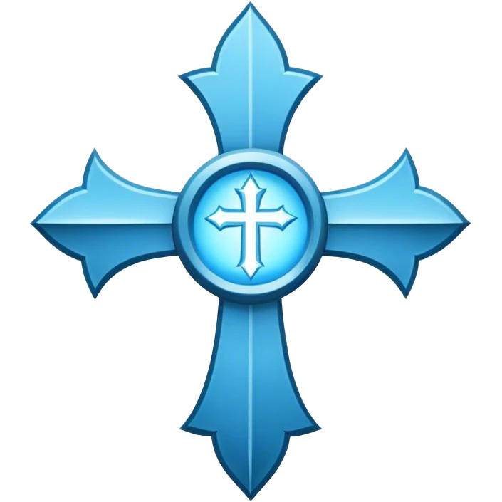 Apostle's emblem with a touch of light blue emoji