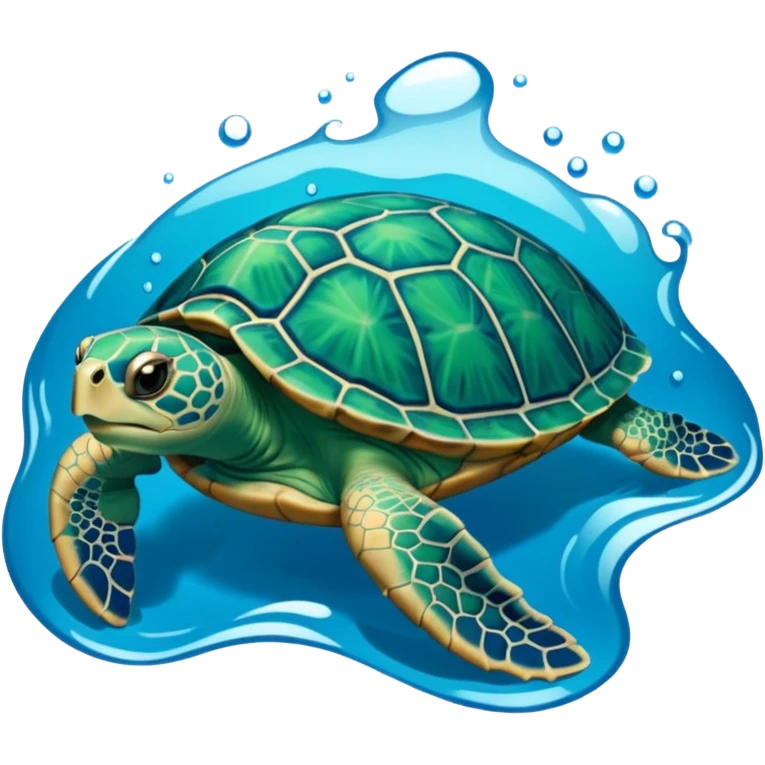 Une tortue voilée emoji