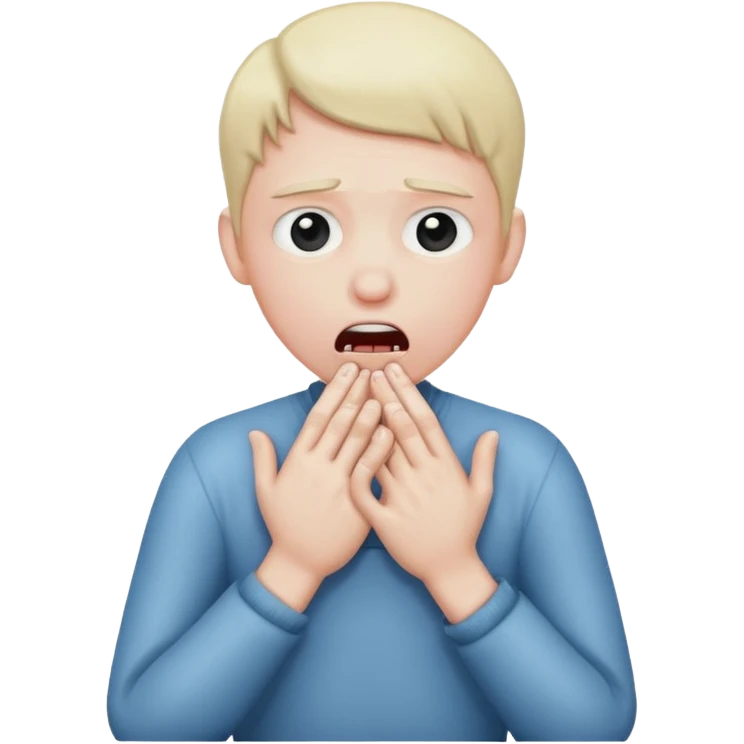 An person choking them self whit their own hands  emoji