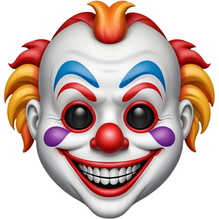 Mask – Painted clown mask with wide grin emoji