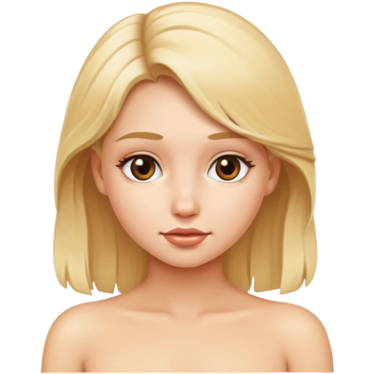 Nude blonde girl emoji