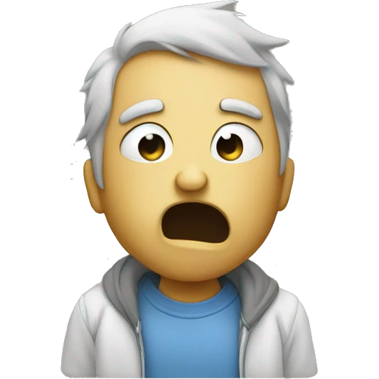 Human grossed out by noise emoji