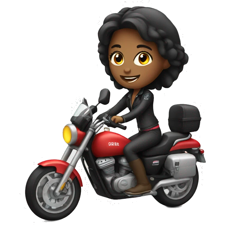 Girl on Motorcycle  emoji