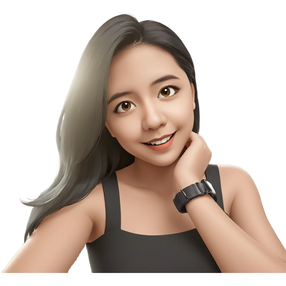 smiling girl in stylish hat emoji