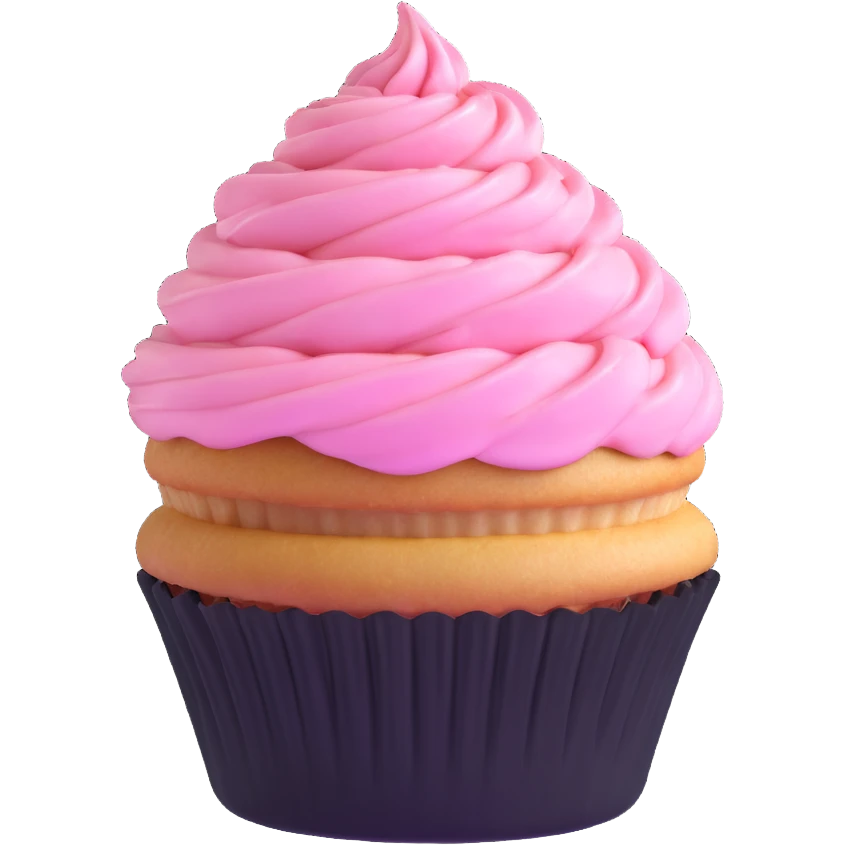 cupcake with pink icing emoji