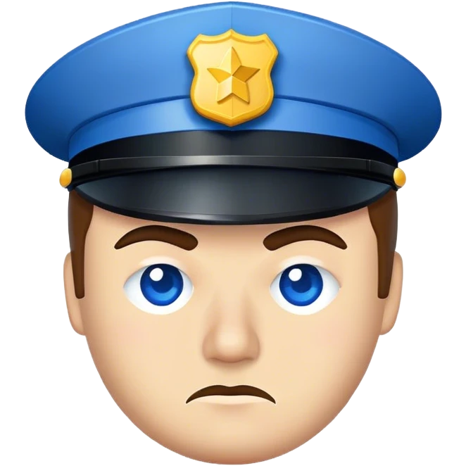pixel block face emoji police emoji