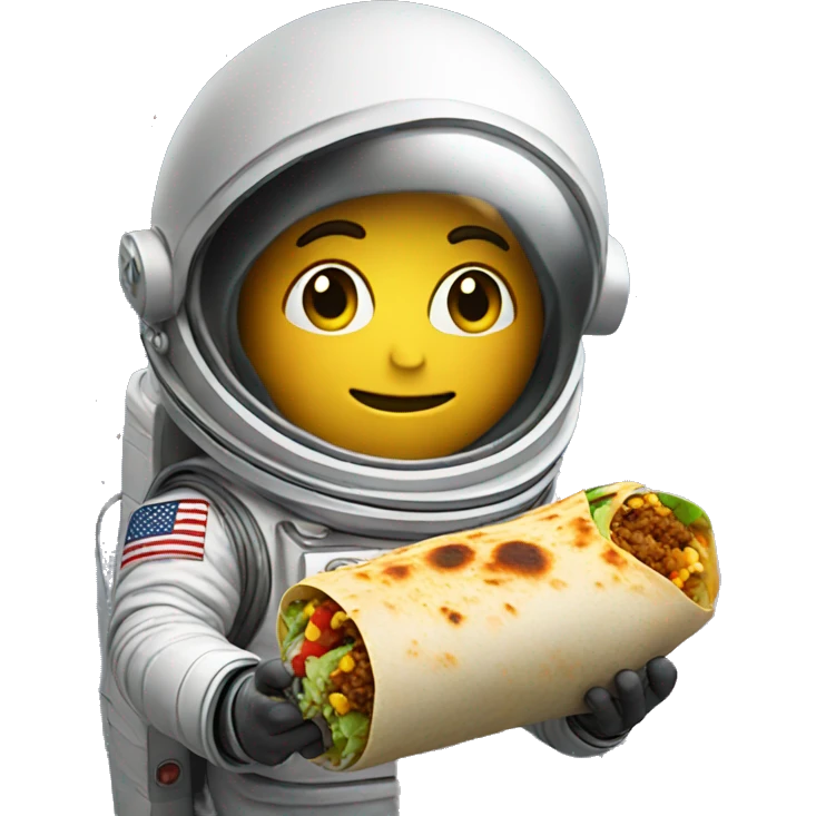 Spaceman with burrito  emoji